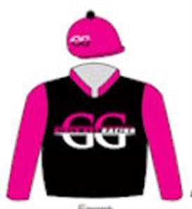 Black, pink & white logo, pink sleeves, pink cap with black & white logo