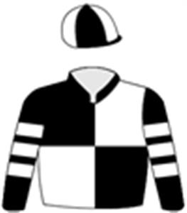 Black & white quarters, hooped sleeves, quartered cap