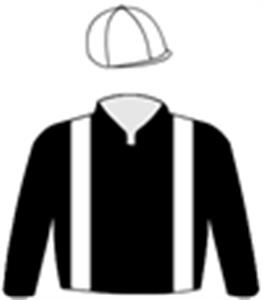 Black, white braces & cap