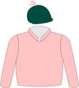 Coral pink, dark green with coral tassle cap.