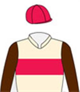 Cream, brown sleeves, red band & cap