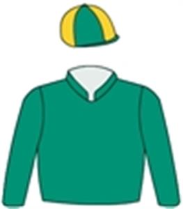 Emerald green, emerald green & gold quartered cap