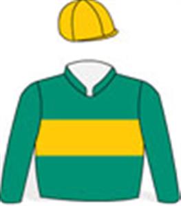 Emerald green, gold band & cap