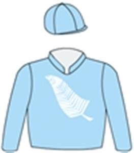 Light blue, white fernleaf, light blue cap