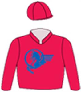 Red, royal blue pegasus (b&f), red cap