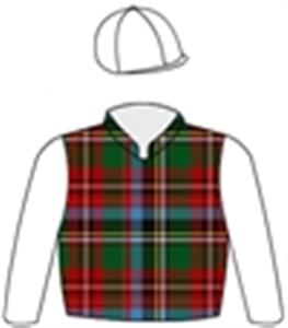 Stewart tartan, white sleeves & cap