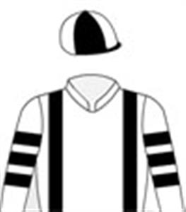 White, black braces, hooped sleeves & quartered cap