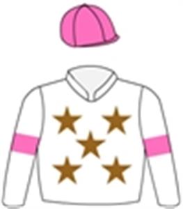 White, chocolate stars, pink armbands & cap