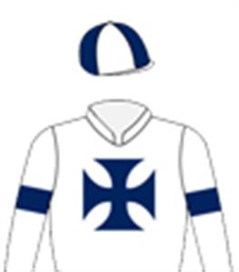 White, dark blue Maltese Cross & armbands, quartered cap