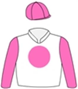 White, pink spot, sleeves & cap