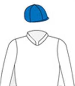 White, royal blue cap