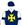 Dark blue, yellow Maltese Cross, white sleeves, dark blue armbands & cap