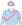 Light blue, mauve sash & armbands, quartered cap