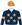 Navy blue, orange stars (b&f), navy blue sleeves, orange armbands & cap