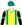 Yellow, black sleeves, emerald green braces, armbands & cap